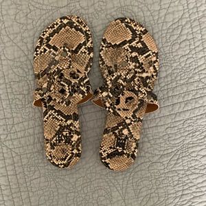 Snake print sandals